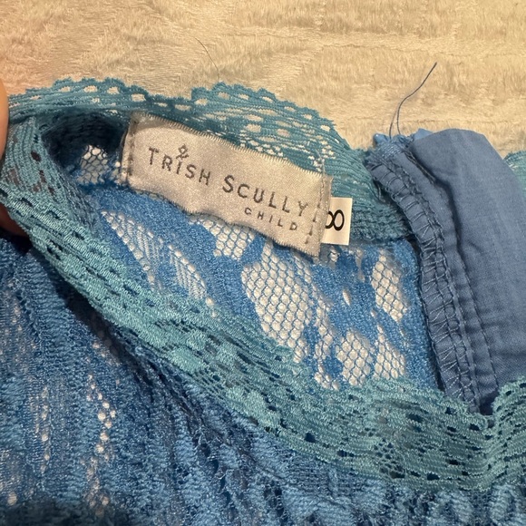 Trish Scully bella Rafaela dress Carolina blue *no belt* lace - Picture 6 of 8